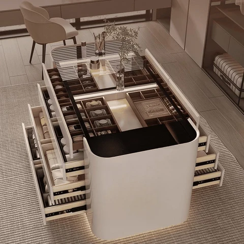 Modern Bej Ahşap Takı Dolabı SKU9104401
