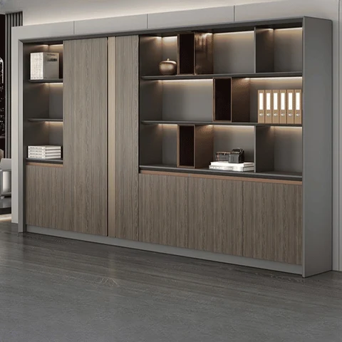 Modern Ahşap Aydınlatmalı Saklama Dolabı SKU9407535