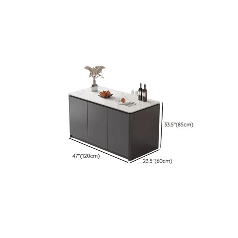 Modern Beyaz Taş Tezgahlı Mutfak Adası SKU9266691