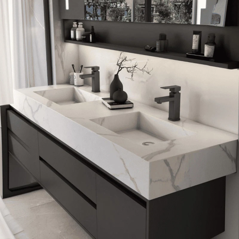 Modern Duvara Monte Banyo Dolabı Seti LitFad
