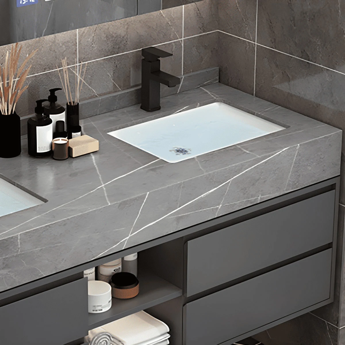 Modern Ahşap Banyo Dolabı SKU4152557