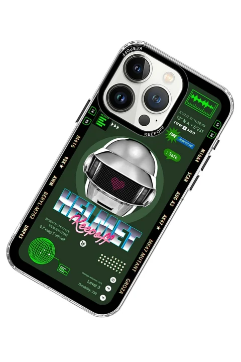 Keep Off Apple iPhone 15 Pro Max Parallel Space Time Magsafe Kapak - Metal Confession