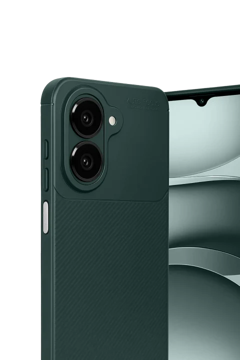 uryport Xiaomi Redmi A5 4G Auto Focus Karbon Kapak - Koyu Yeşil
