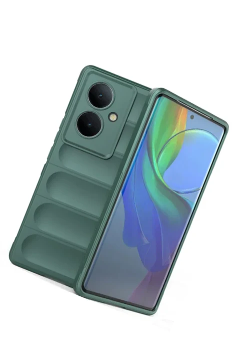 uryport Vivo V29 Lite Kılıf Optimum Silikon - Koyu Yeşil