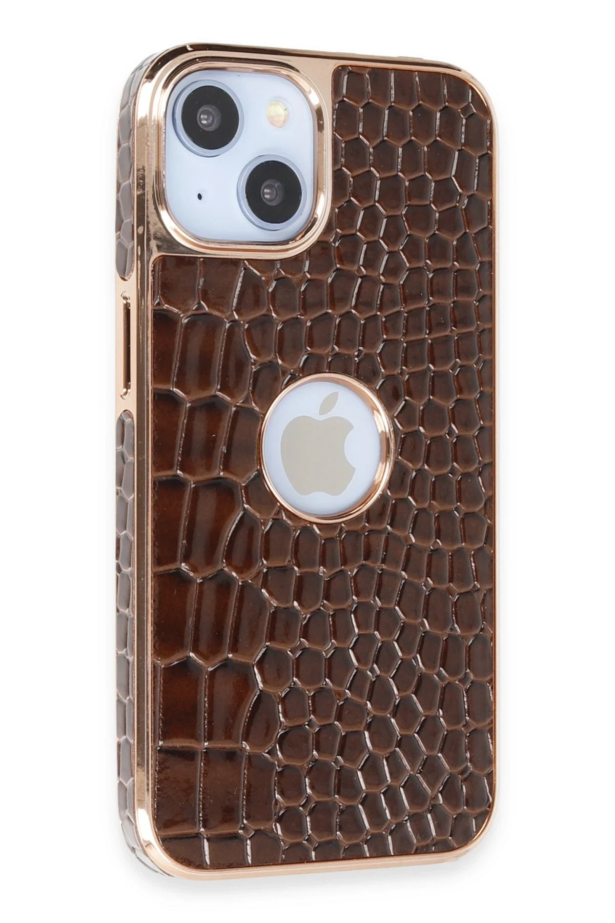 uryport Apple iPhone 14 Kılıf Snake Kapak - Kahverengi