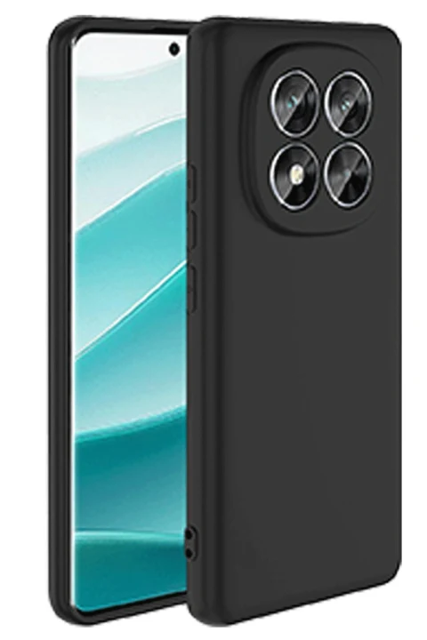 uryport Xiaomi Redmi Note 14 Pro 5G Kılıf Nano içi Kadife Silikon - Siyah