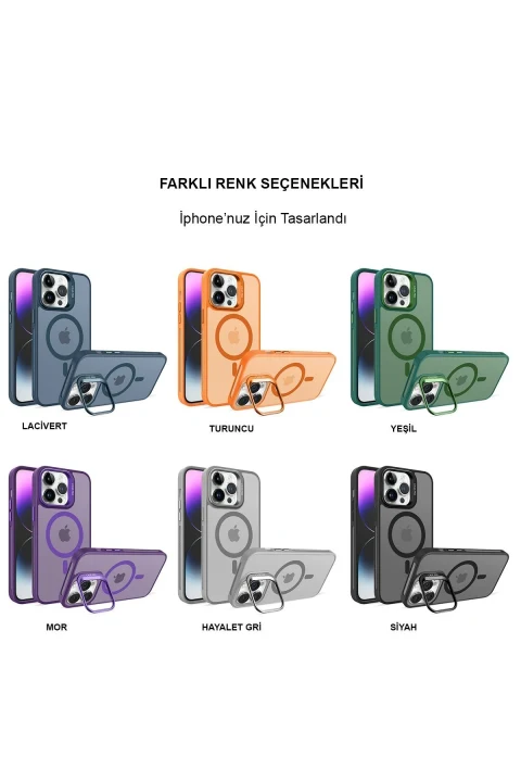 Joko Apple iPhone 12 Flet Lens Magsafe Kapak - Gri