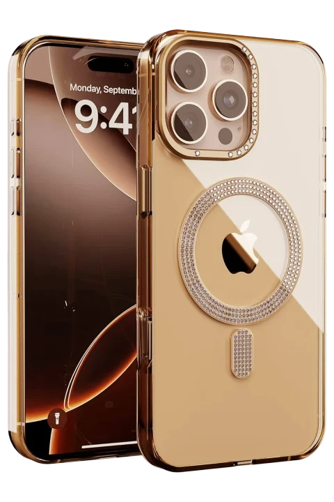 Joko Apple iPhone 16 Pro Max Tash Diamond Magsafe Kapak - Gold