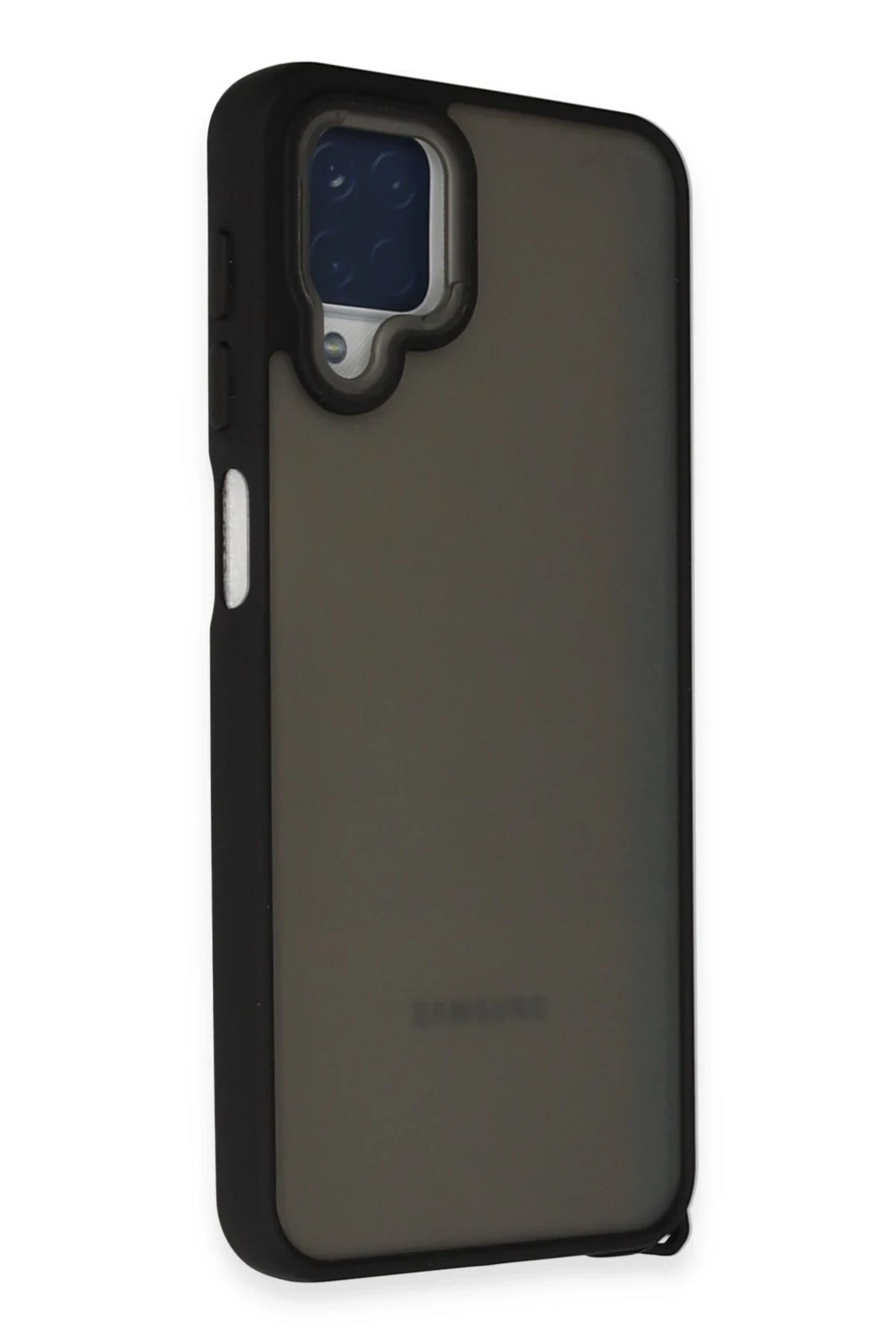 uryport Samsung Galaxy A12 Kılıf Elegant Kapak - Siyah