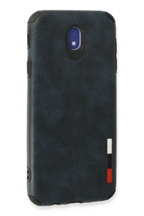 uryport Samsung Galaxy J7 Pro / J730 Kılıf Loop Deri Silikon - Lacivert