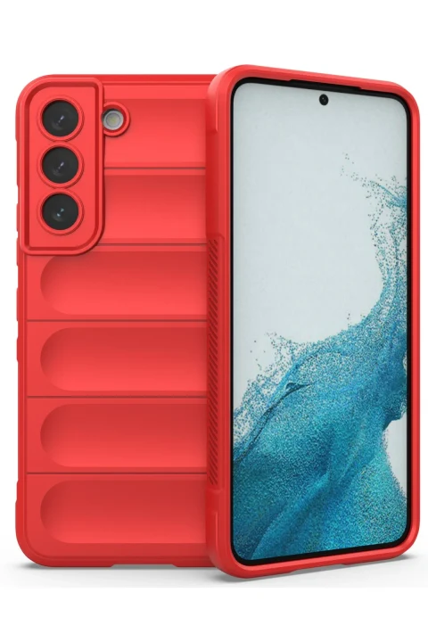 uryport Samsung Galaxy S22 Kılıf Optimum Silikon - Kırmızı