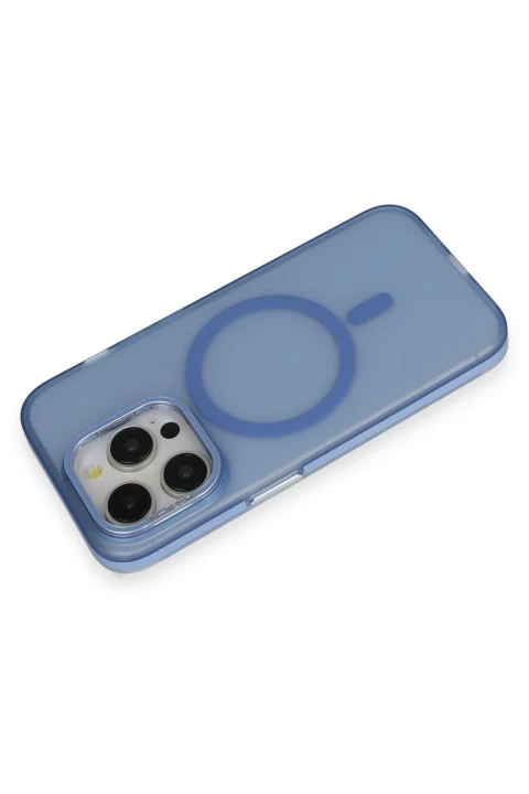 Joko Apple iPhone 15 Frost Standlı Magsafe Kapak - Sierra Blue