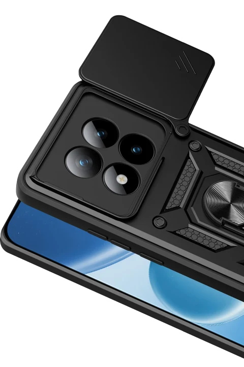 uryport Xiaomi Redmi Note 15 Pro 4G Pars Lens Yüzüklü Silikon - Siyah