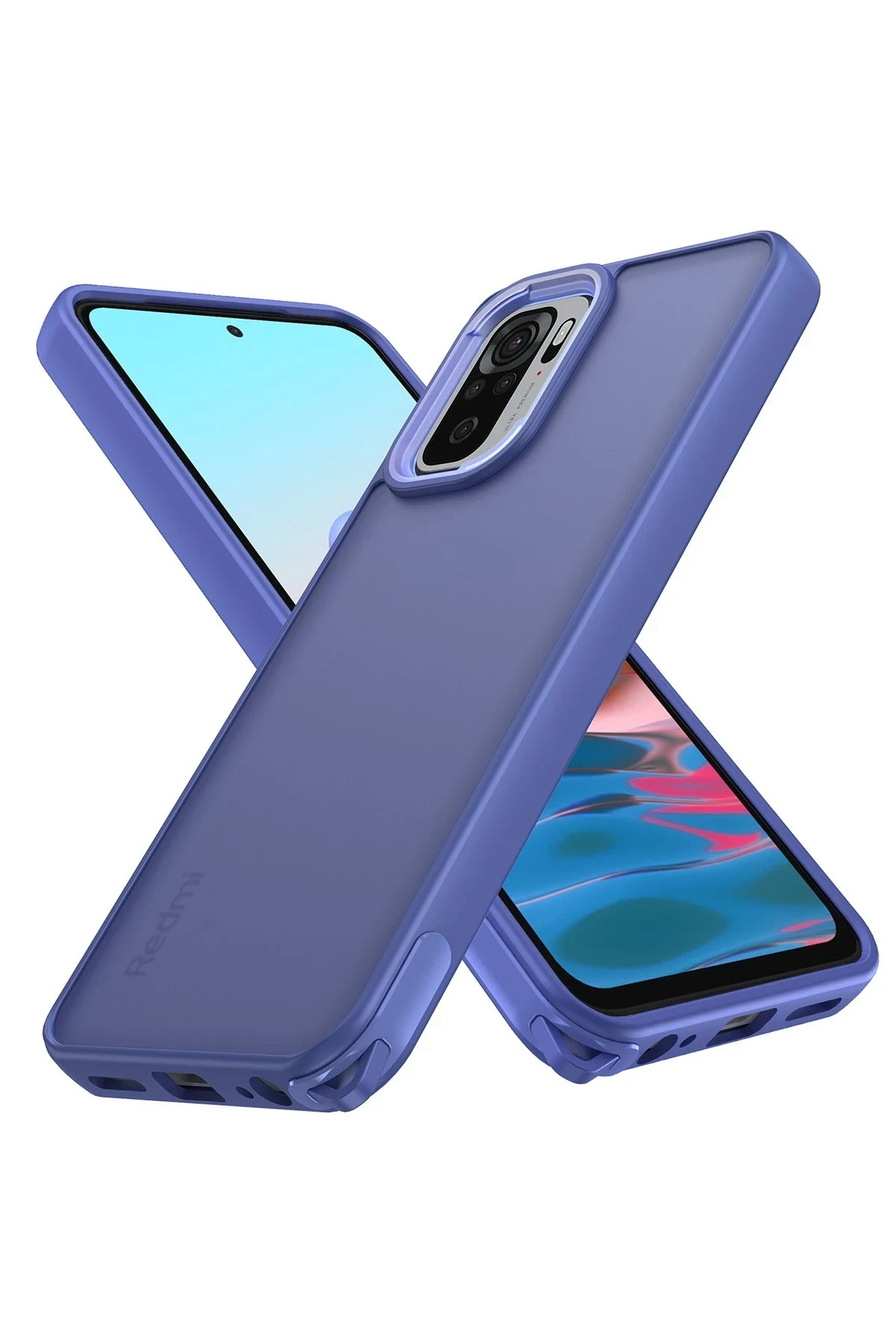 uryport Xiaomi Redmi Note 10 Kılıf Elegant Kapak - Açık Mavi