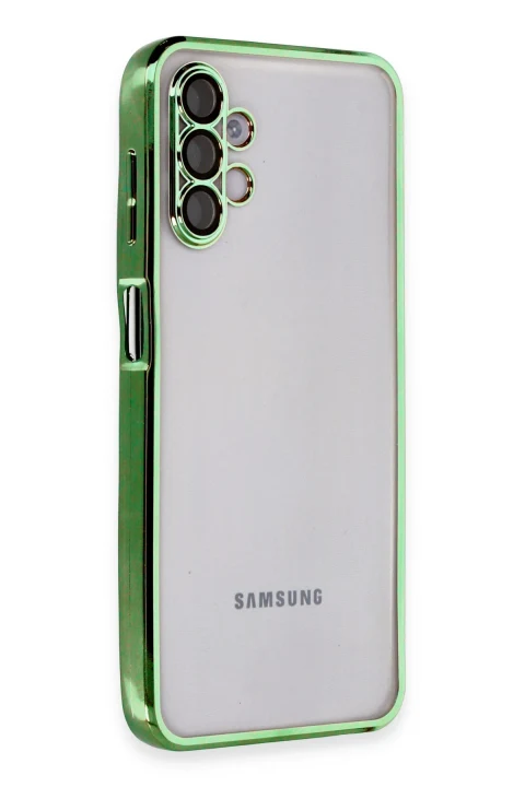 uryport Samsung Galaxy A04S Kılıf Razer Lensli Silikon - Yeşil
