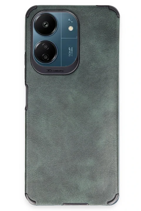 uryport Xiaomi Redmi 13C Kılıf Loop Deri Silikon - Yeşil