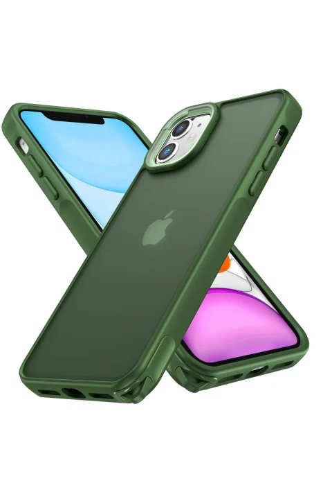 uryport Apple iPhone 11 Kılıf Elegant Kapak - Yeşil