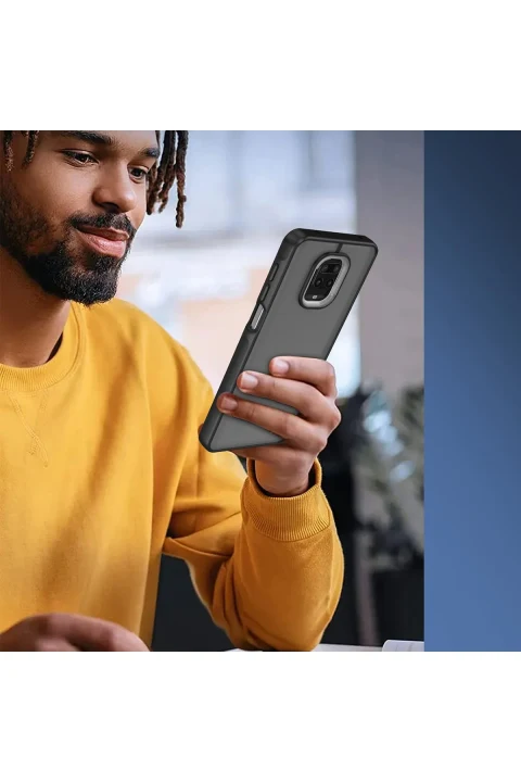 uryport Xiaomi Redmi Note 9 Pro Kılıf Elegant Kapak - Lacivert