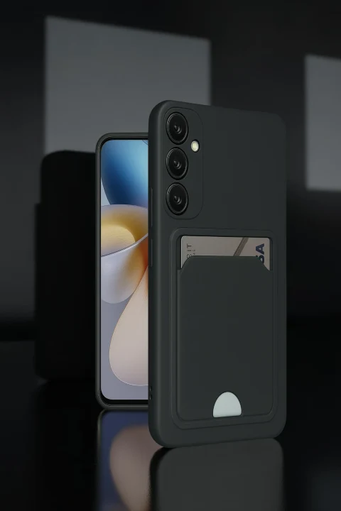uryport Samsung Galaxy A26 Kılıf Kelvin Kartvizitli Silikon - Siyah