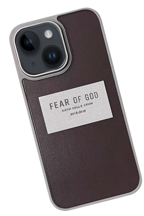 Movenchy Apple iPhone 15 Terra Desenli Kapak - Gri - 2