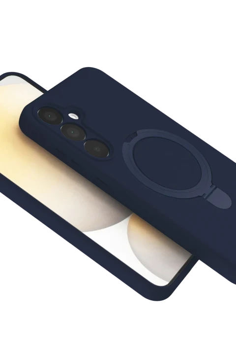uryport Samsung Galaxy A55 5G Regal Magsafe Standlı Kapak - Lacivert