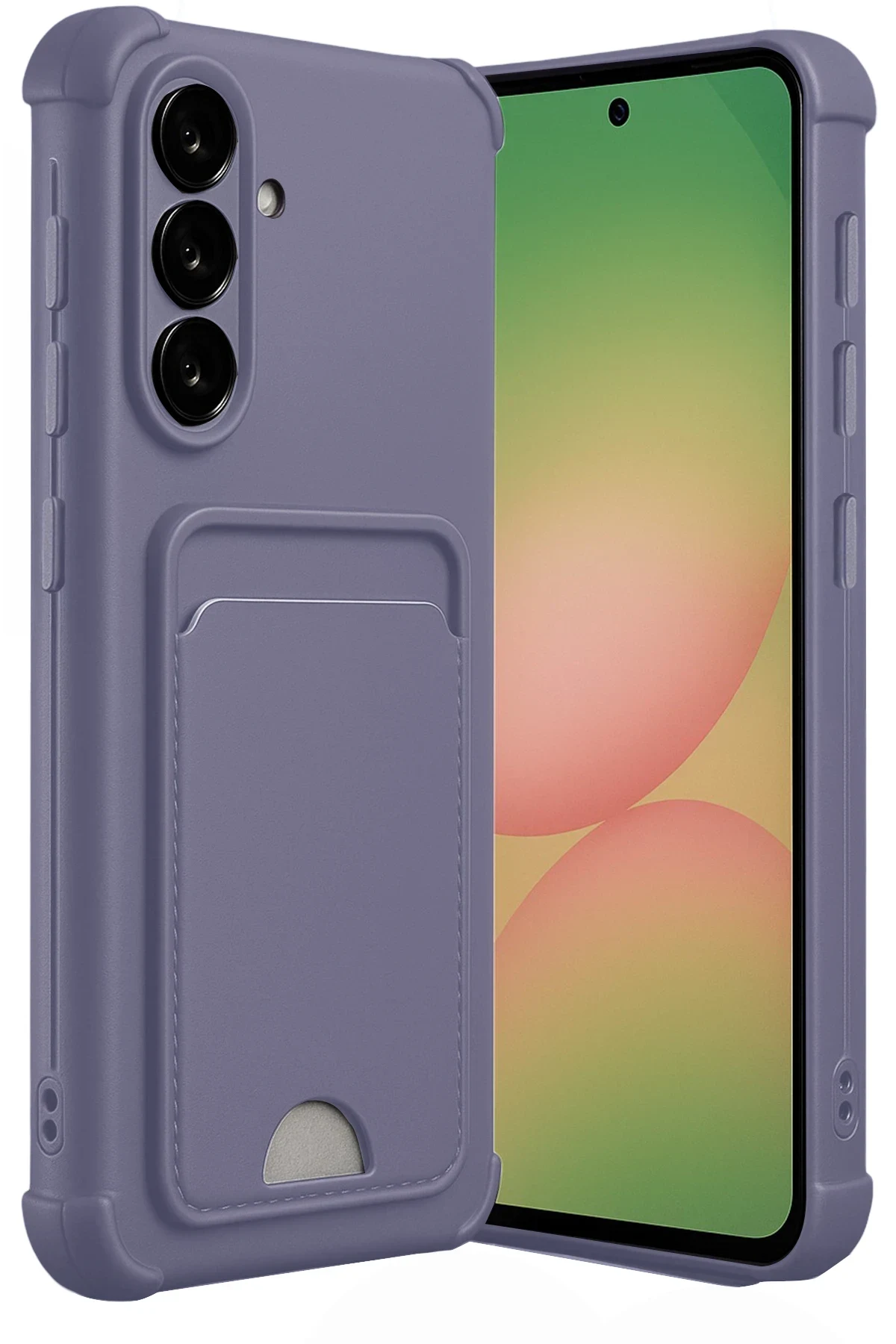 uryport Samsung Galaxy A56 Kılıf Kelvin Kartvizitli Silikon - Lila