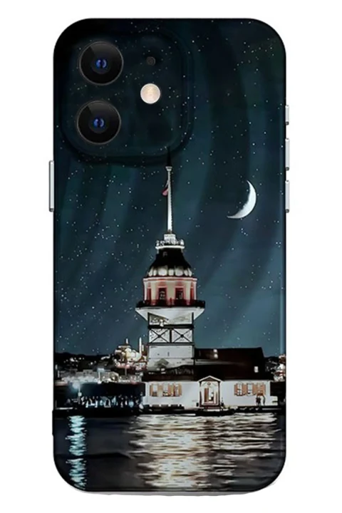 uryport Apple iPhone 11 Kılıf Crew Desenli Kapak - Kız Kulesi