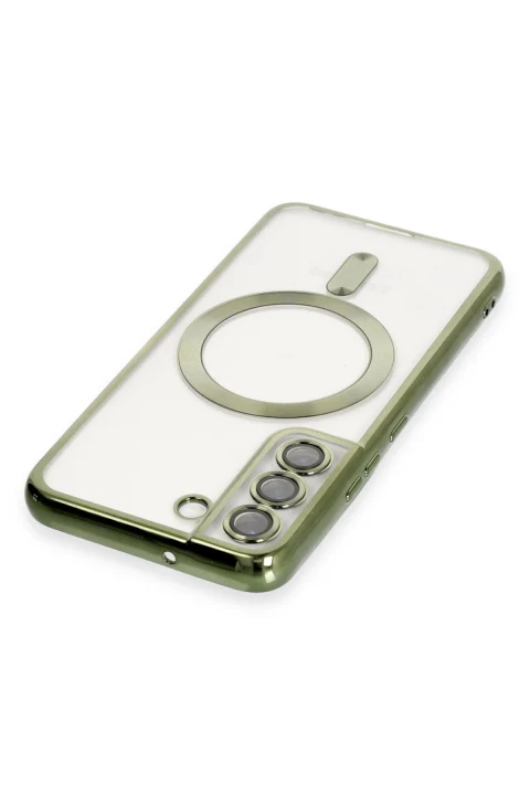 uryport Samsung Galaxy S22 Kılıf Kross Magneticsafe Kapak - Koyu Yeşil