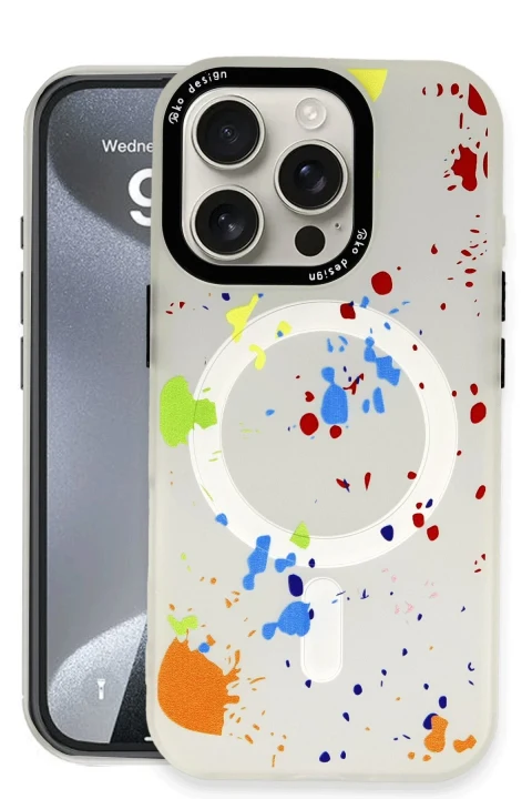 Joko Apple iPhone 16 Pro Colorful Magsafe Kapak - Şeffaf
