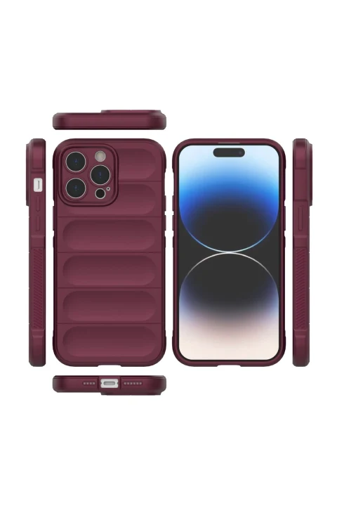 uryport Apple iPhone 14 Pro Max Kılıf Optimum Silikon - Bordo