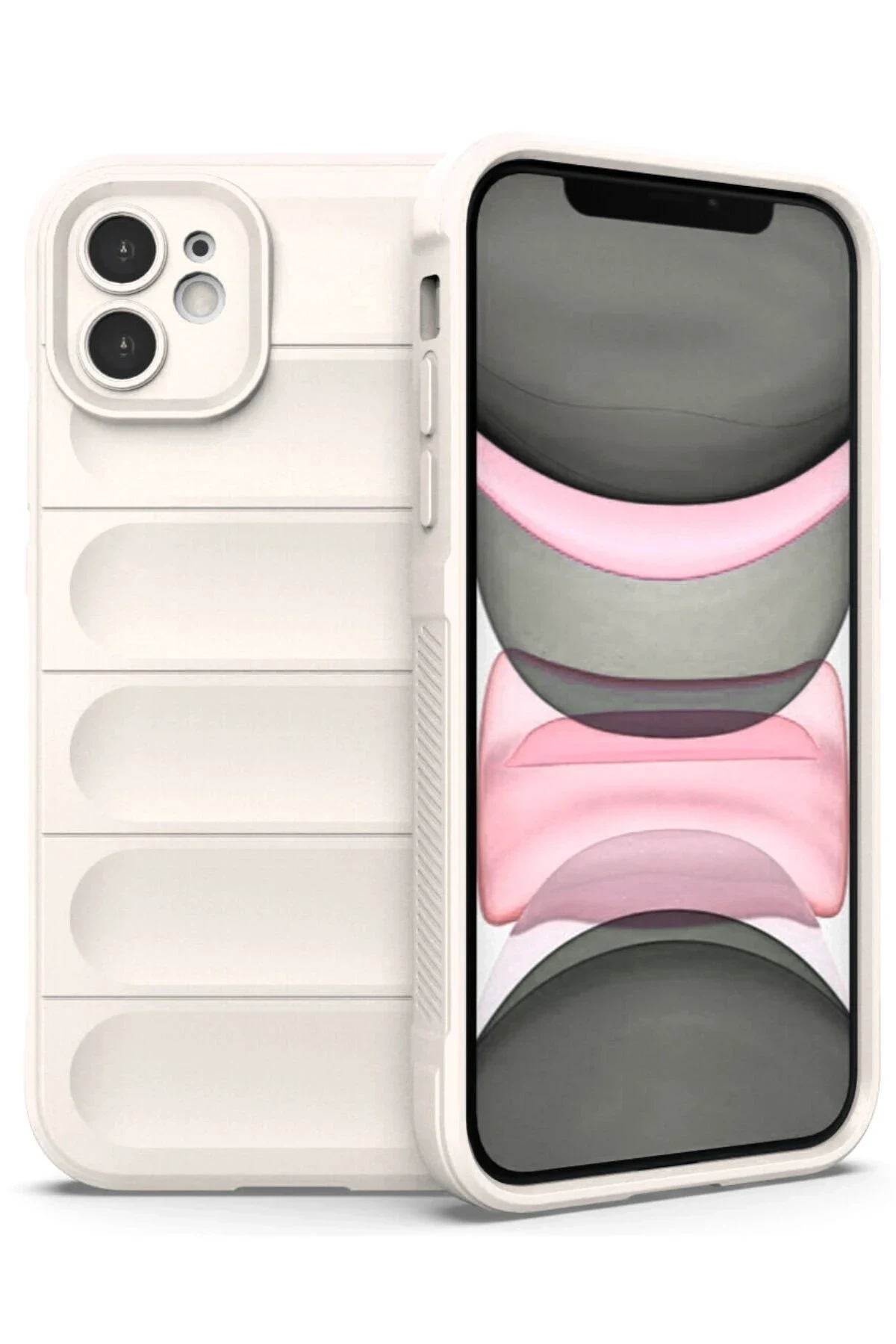 uryport Apple iPhone 11 Kılıf Optimum Silikon - Krem