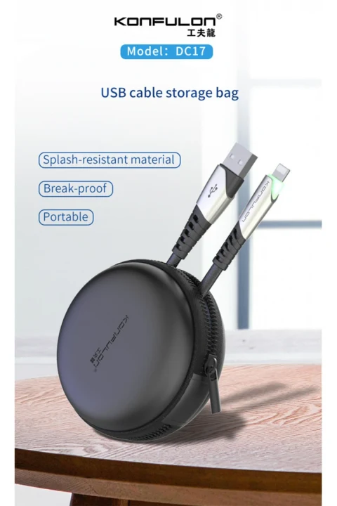 Konfulon DC17 Lightning Kablo iphone Uyumlu 1M 2.4A - Siyah