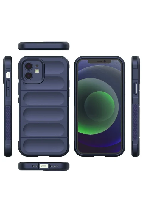 uryport Apple iPhone 12 Kılıf Optimum Silikon - Lacivert