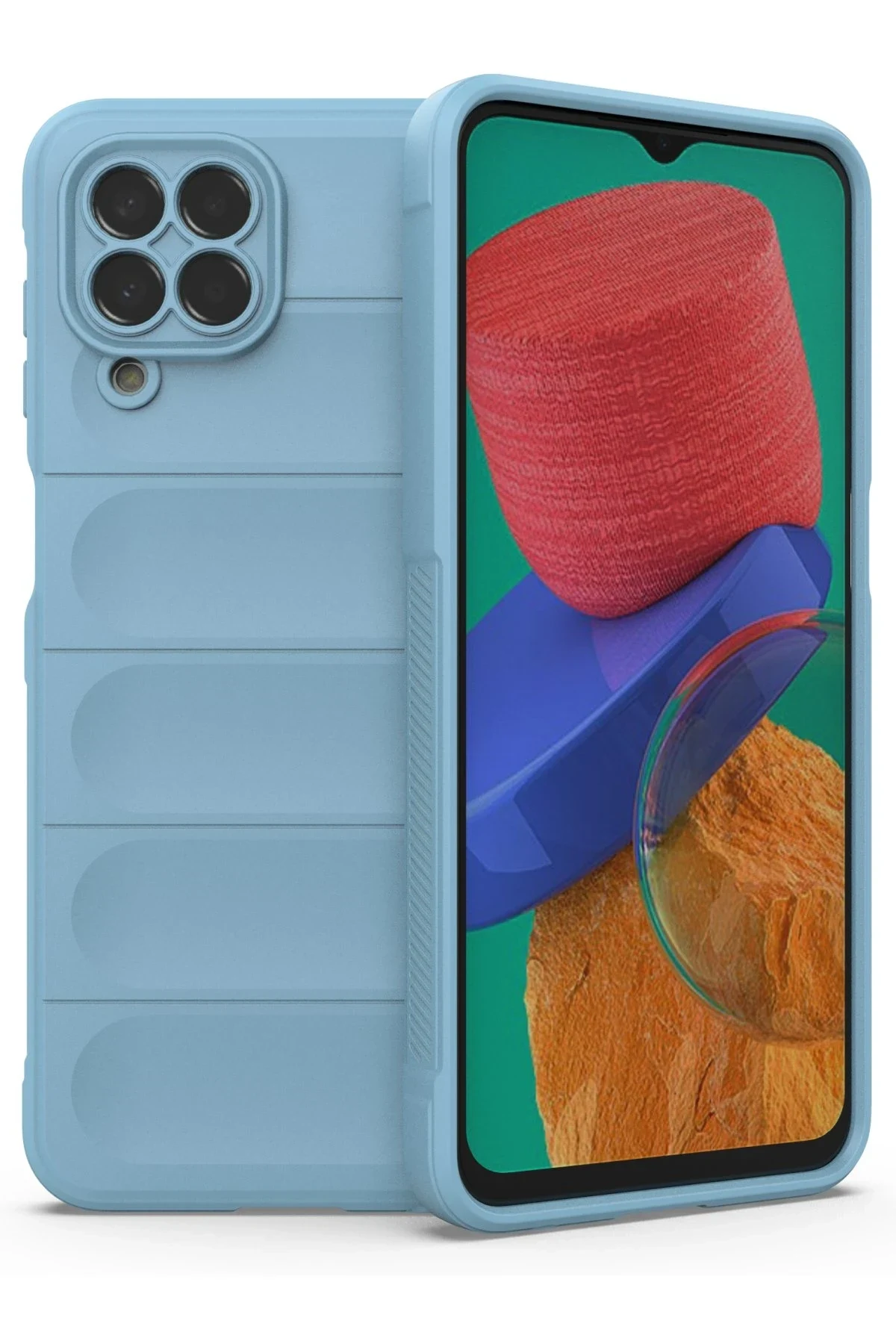 uryport Samsung Galaxy M33 Kılıf Optimum Silikon - Sky Blue