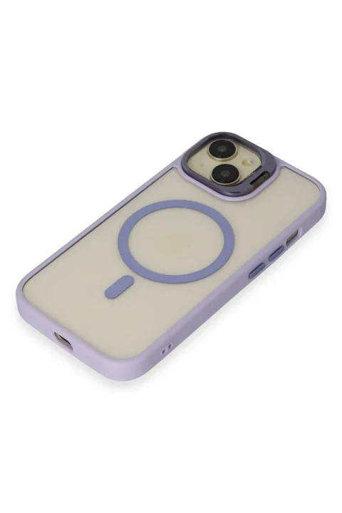 Joko Apple iPhone 15 Kılıf Roblox Lens Magsafe Standlı Kapak - Lila