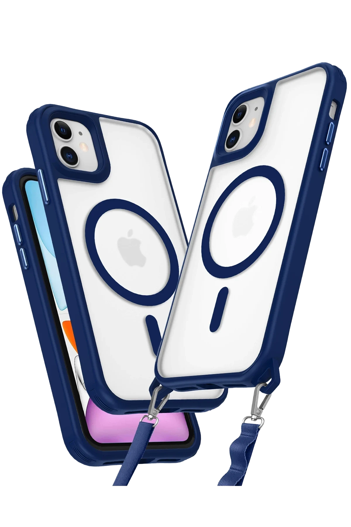 uryport Apple iPhone 11 Kılıf Enka Magsafe Silikon Kılıf - Lacivert