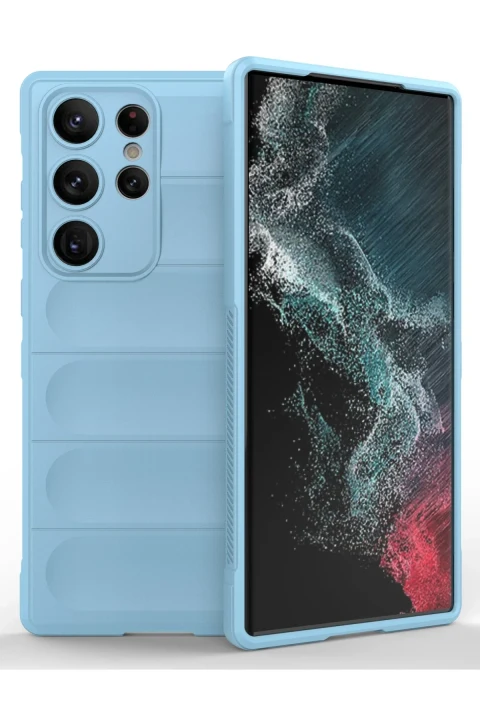 uryport Samsung Galaxy S23 Ultra Kılıf Optimum Silikon - Sky Blue