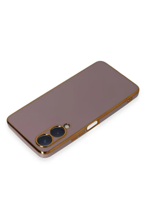 uryport Vivo Y17S Kılıf Volet Silikon - Mor