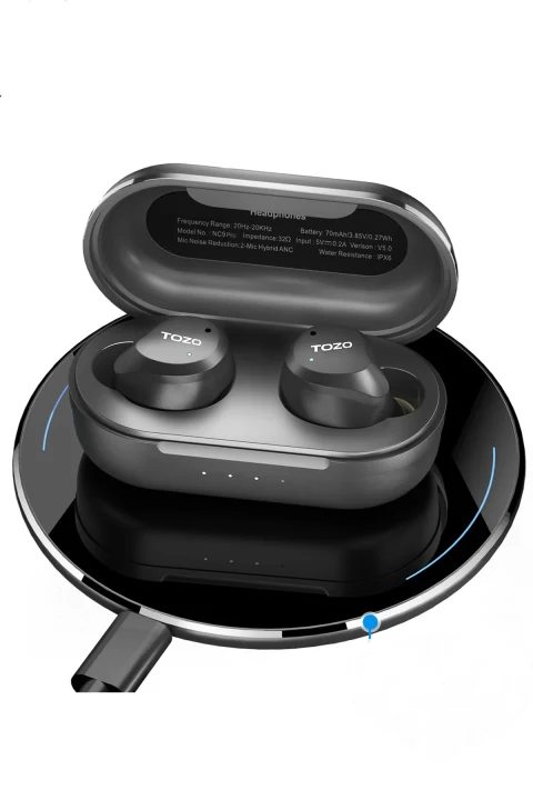 Tozo NC9 Pro Aktif Gürültü Engelleyici Özellikli Bluetooth 5.3 Kablosuz TWS Airpods Kulaklık - Siyah