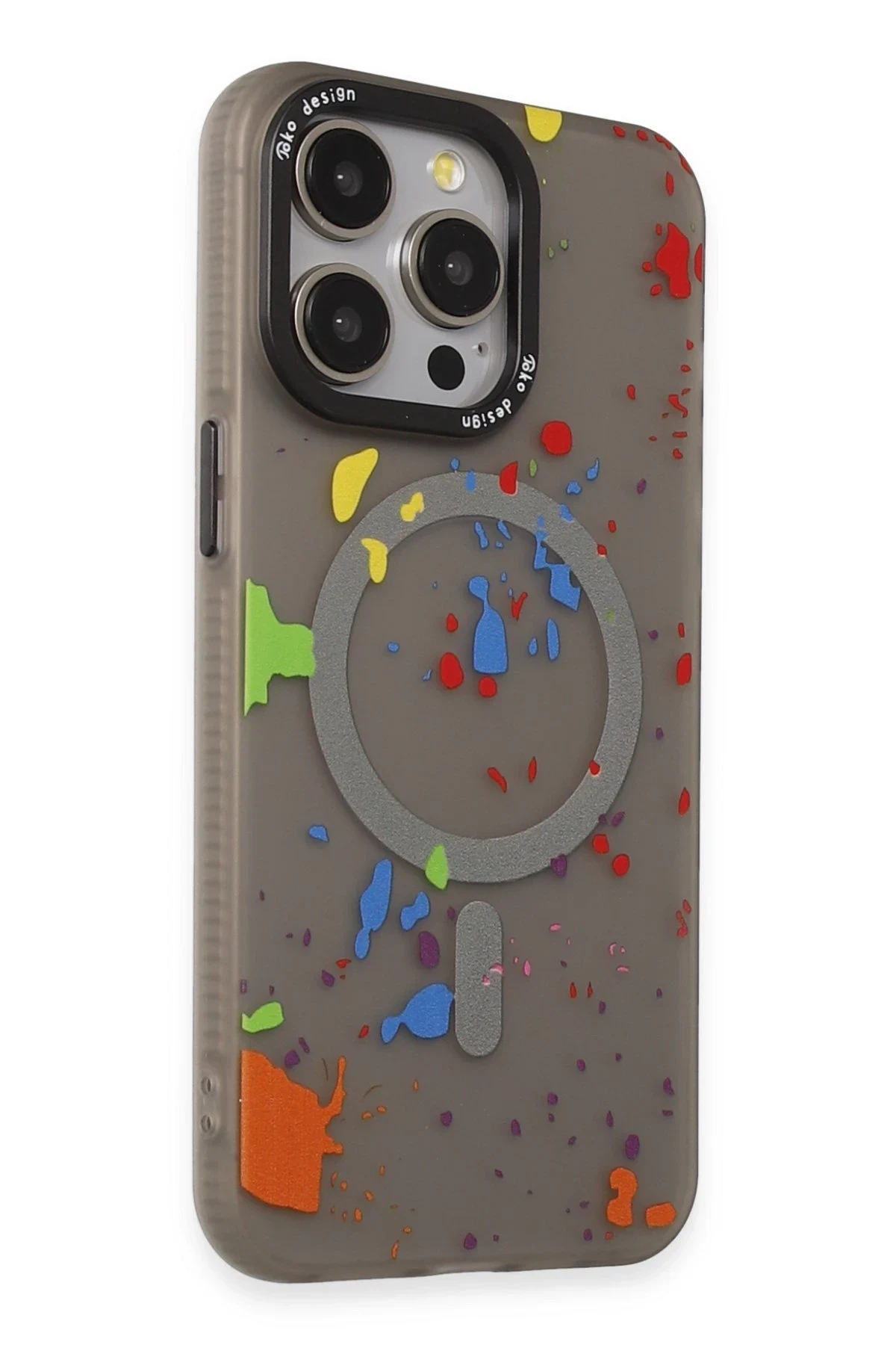 Joko Apple iPhone 15 Pro Max Colorful Magsafe Kapak - Titan Gri