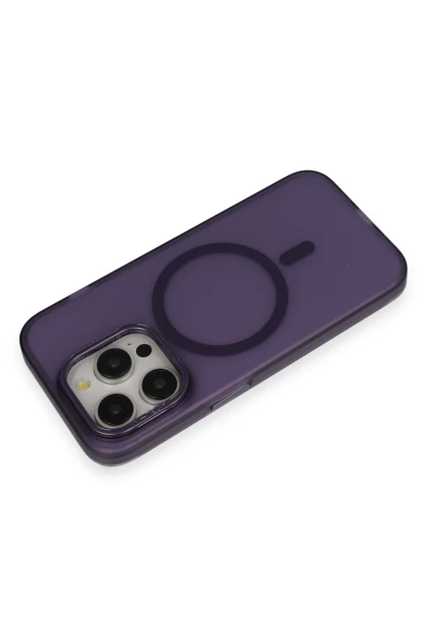 Joko Apple iPhone 14 Pro Max Frost Standlı Magsafe Kapak - Derin Mor