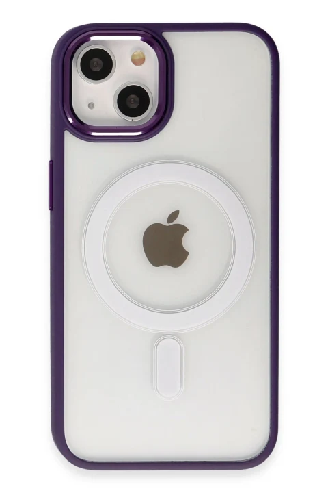 uryport Apple iPhone 15 Kılıf Room Magneticsafe Silikon - Derin Mor
