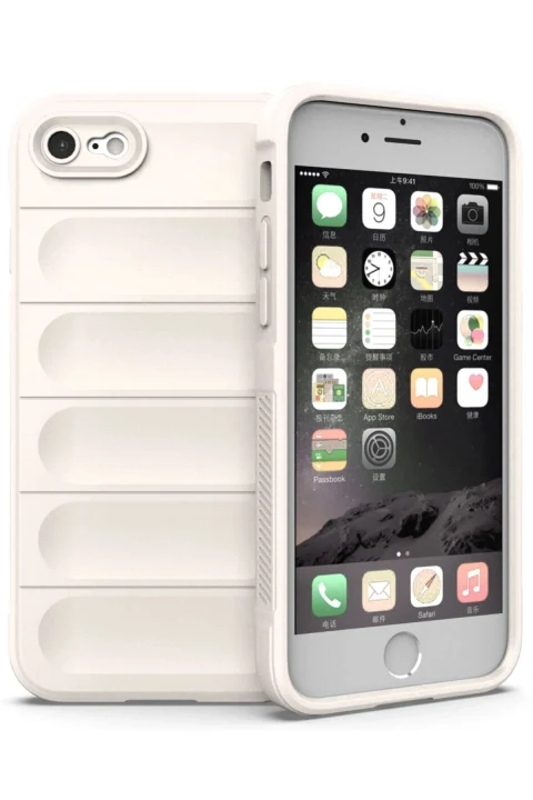 uryport Apple iPhone 7 Kılıf Optimum Silikon - Krem