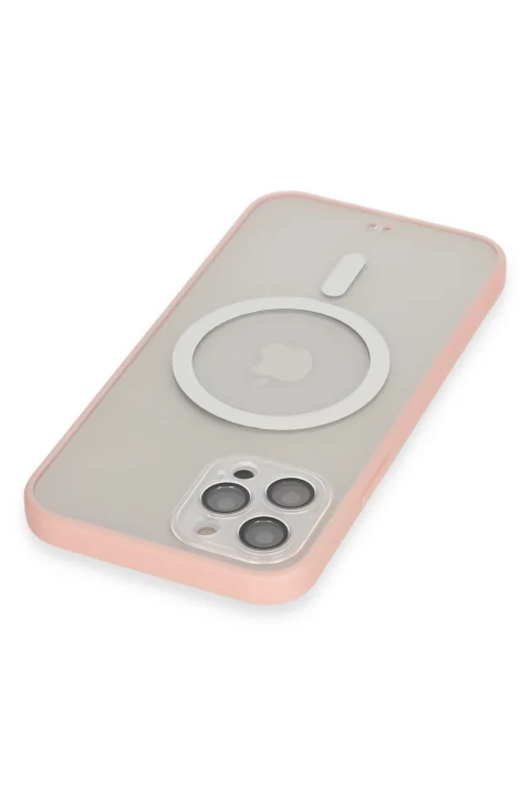 uryport Apple iPhone 12 Pro Max Kılıf Grand Magneticsafe Kapak - Pembe