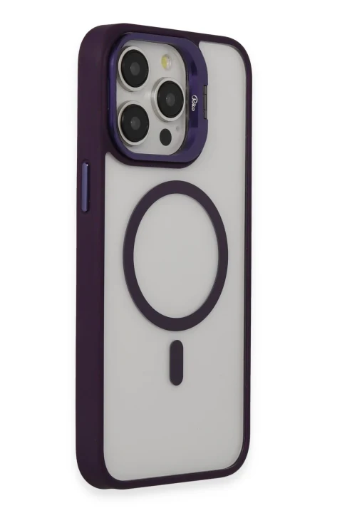 Joko Apple iPhone 14 Pro Max Kılıf Roblox Lens Magsafe Standlı Kapak - Derin Mor