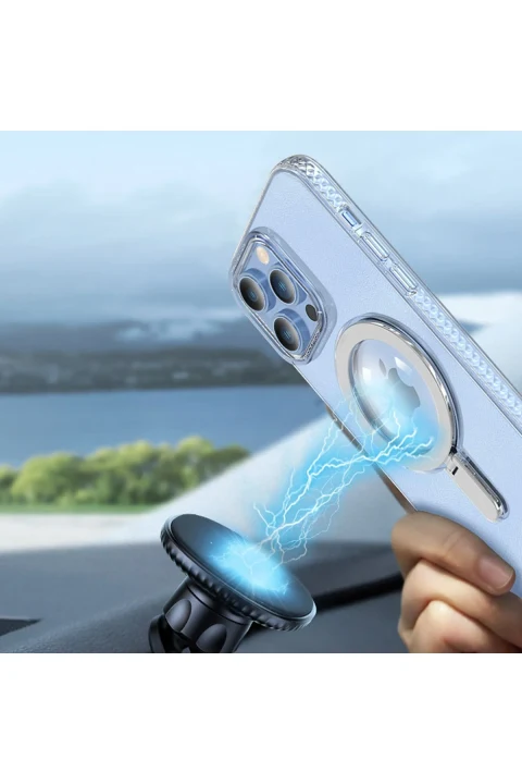 Joko Apple iPhone 14 Pro Max Kılıf Zoom Standlı Silikon - Derin Mor