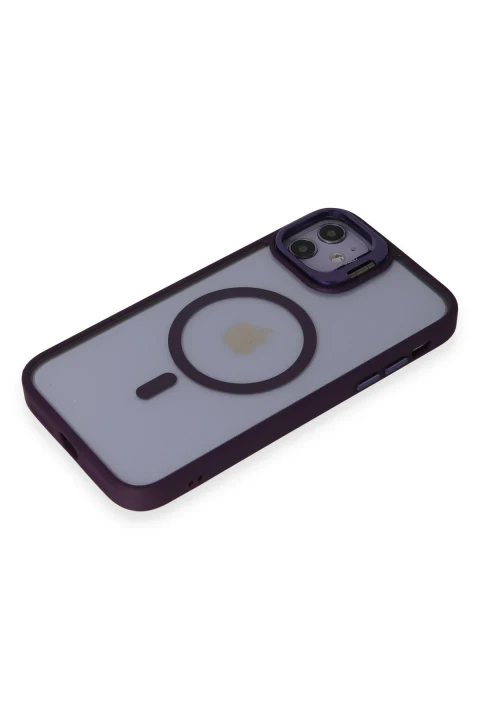 Joko Apple iPhone 11 Kılıf Roblox Lens Magsafe Standlı Kapak - Derin Mor