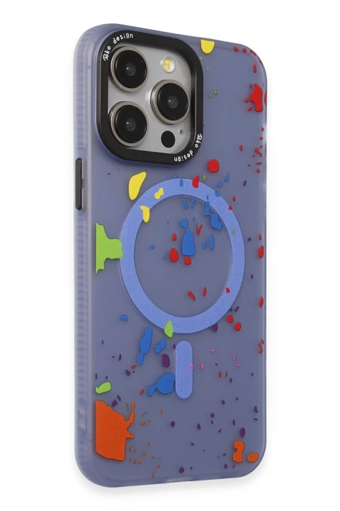 Joko Apple iPhone 15 Pro Colorful Magsafe Kapak - Sierra Blue
