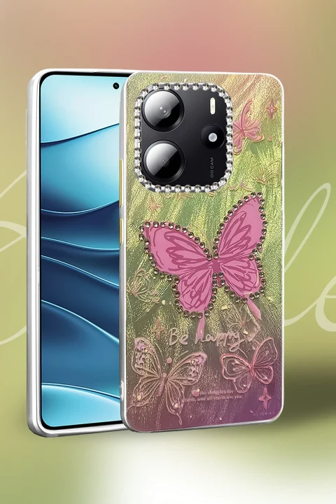 uryport Xiaomi Redmi Note 14 4G Kılıf Blade Aynalı Desenli Kapak - Desen 5