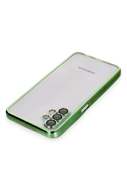 uryport Samsung Galaxy A04S Kılıf Razer Lensli Silikon - Yeşil
